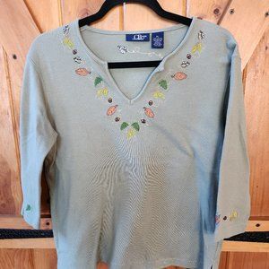CB petite knit 3/4 sleeve top
